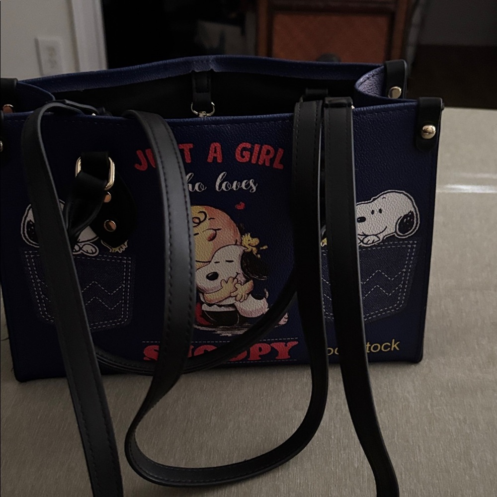 Snoopy Navy Shoulder Bag
